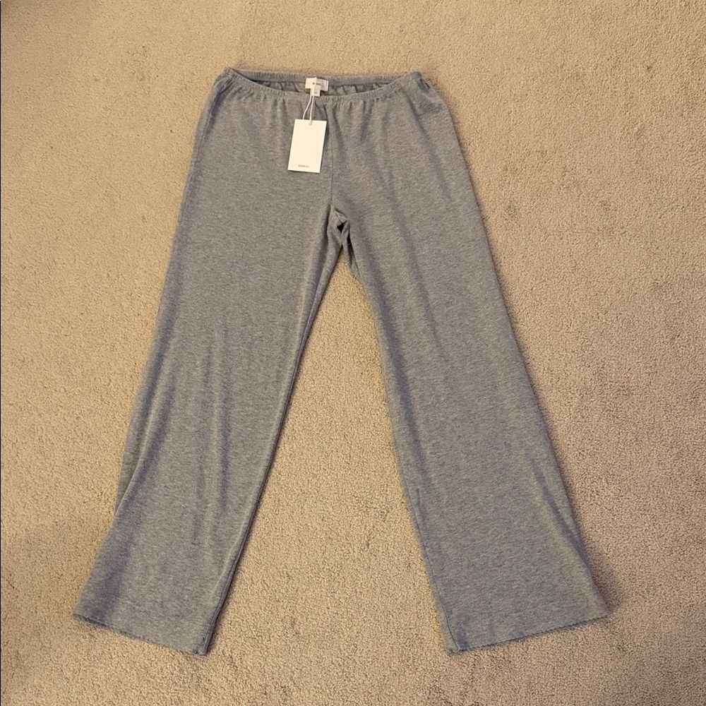 NWT XS DONNI. Heather grey scallop Pants